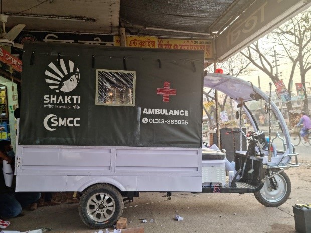 Emergency Doorstep health support through Mobile Ambulance in rural Bangladesh